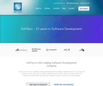 Softteco.com(Custom Software Development Company) Screenshot