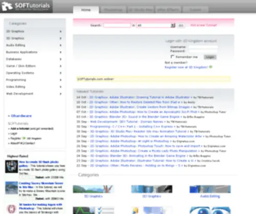 Softutorials.com(Administration tutorials) Screenshot