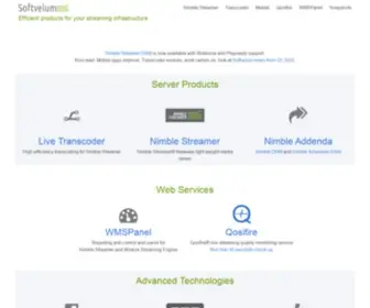 Softvelum.com(Softvelum makes efficient products for building streaming infrastructure) Screenshot