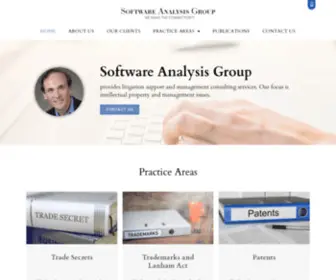 Softwareanalysisgroup.com(We provide management consulting and expert witness services. Our focus) Screenshot