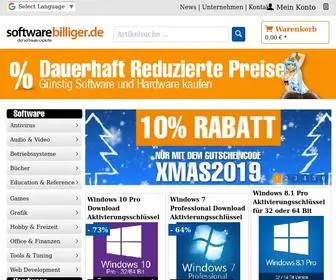 Softwarebilliger.de(Onlineshop für Software und PC Hardware) Screenshot