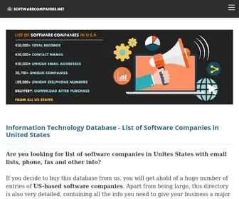 Softwarecompanies.net(Email List of Software Companies) Screenshot