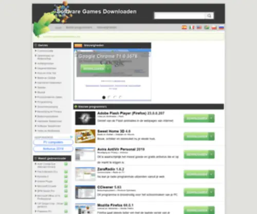 Softwaregamesdownloaden.com(Gratis programma's en spelletjes downloaden) Screenshot