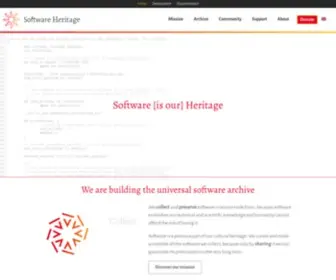 Softwareheritage.org(Software [is our] heritage software) Screenshot