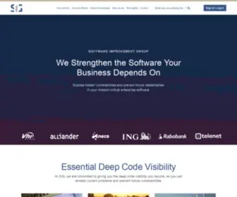 Softwareimprovementgroup.com(Getting software right for a healthier digital world) Screenshot