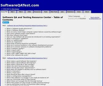 Softwareqatest.com(Software QA and Testing Resource Center) Screenshot