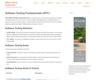 Softwaretestingfundamentals.com(The Basics of Software Testing for Amateurs) Screenshot