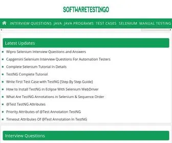 Softwaretestingo.com(Learn Testing Tools With SoftwareTestingo) Screenshot