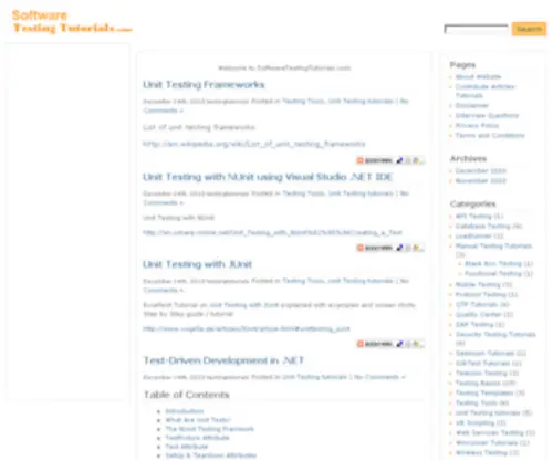 Softwaretestingtutorials.com(Software Testing Tutorials PDF Testing Tutorials PPT Online Tutorials) Screenshot