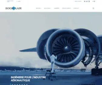 Sogeclair.com(Ingénierie en haute technologie aéronautique) Screenshot