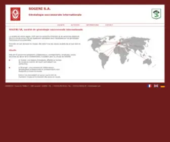 Sogeni.com(Sogeni SA • Généalogie successorale et recherche d'héritier internationale) Screenshot