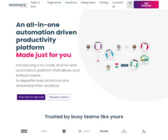 Sogomatic.com(Sogomatic, business process automation saas platform) Screenshot
