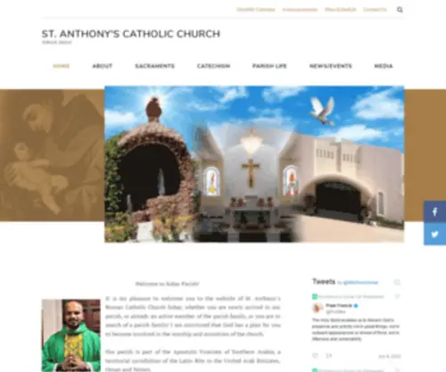 Soharchurch.org(Anthony's Catholic Church) Screenshot