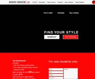 Sohodancela.com(SoHo Dance LA) Screenshot