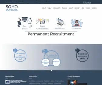 Sohoeditors.com(Freelance Talent Agency and Training) Screenshot
