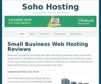 Sohohosting.net(Small Business Web Hosting Reviews) Screenshot