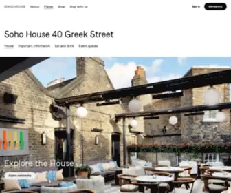 Sohohousegreekstreet.com(Soho House 40 Greek Street) Screenshot