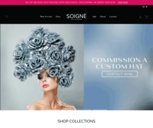 Soignehats.com(Shop Stylish Women's Fashion Accessories Online) Screenshot