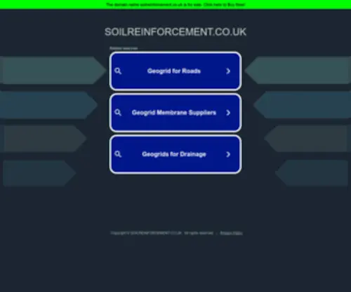 Soilreinforcement.co.uk(SOILREINFORCEMENT) Screenshot