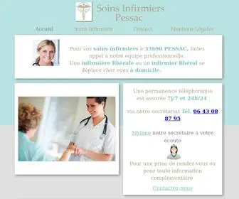 Soins-Infirmiers-Pessac.fr(Infirmière) Screenshot