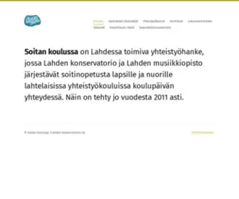 Soitankoulussa.fi(Soitan koulussa /Lahden Konservatorio Oy) Screenshot