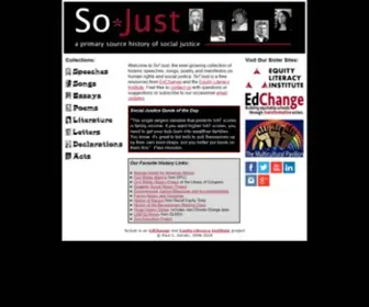 Sojust.net(Primary Source History of Social Justice and Human Rights) Screenshot