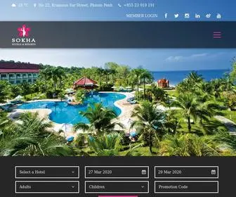 Sokhahotels.com.kh(Sokha Hotels & Resorts) Screenshot