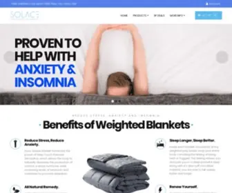 Solaceblankets.com(Solace Weighted Blankets) Screenshot