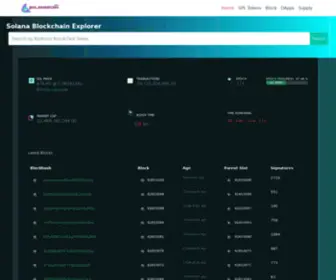 Solanascan.io(Solanascan(SOL) Blockchain Explorer) Screenshot