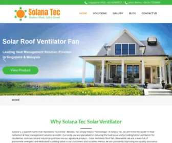 Solanatec.com(Solar Ventilator Roof Fan) Screenshot