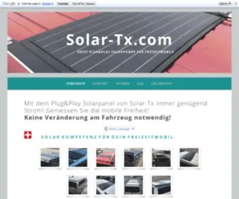 Solar-TX.com(Die volle Freiheit. Geniesse mit Deinem Cali die autarke Unabhängigkeit. Solar) Screenshot