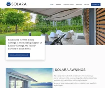 Solara.co.za(Solara Awnings) Screenshot