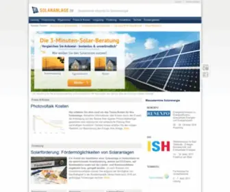 Solaranlage.de(Alles zu Photovoltaik & Solaranlagen) Screenshot