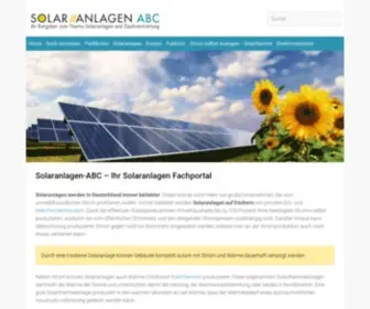 Solaranlagen-ABC.de(Ihr Solaranlagen Fachportal) Screenshot