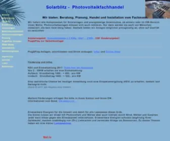 Solarblitz.ch(Solarblitz Switzerland Photovoltaikanlagen) Screenshot