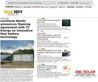 Solardaily.com(Solar News From Solar Daily) Screenshot