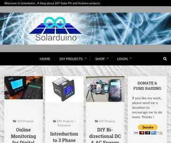 Solarduino.com(A blog about DIY solar and arduino projects) Screenshot