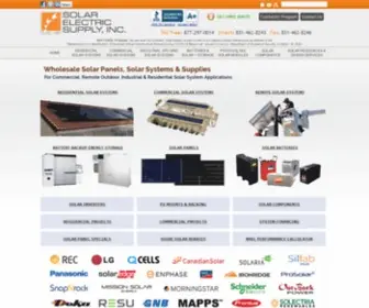 Solarelectricsupply.com(Leading Wholesale Solar Panels & Solar Electric Systems Suppliers) Screenshot