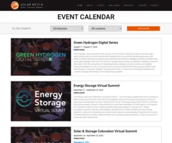 Solarenergyevents.com(Upcoming international renewable energy events) Screenshot