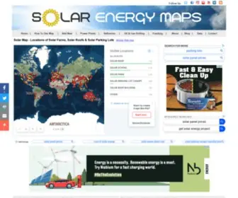 Solarenergymaps.com(Map of Solar Farms) Screenshot