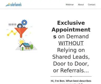 Solarfunnels.com(Sales funnels for solar) Screenshot