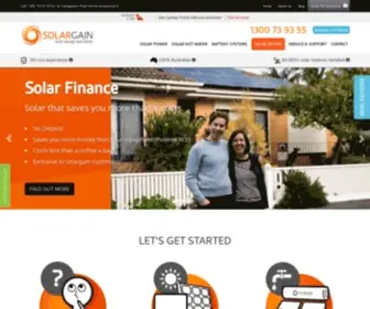 Solargain.com.au(Solar Energy and Power Systems) Screenshot
