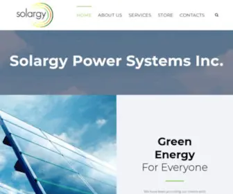 Solargypower.com(Solargy Power Systems Inc) Screenshot