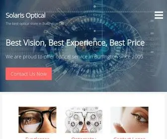 Solarisoptical.ca(The best optical store in Burlington ON) Screenshot