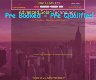 Solarleads123.com(Exclusive Solar Lead Generation. Marketing Partners) Screenshot