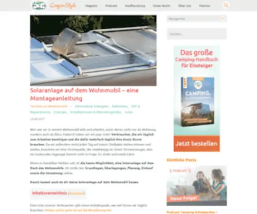 Solarlink.de(Solaranlage auf dem Wohnmobil selber montieren) Screenshot