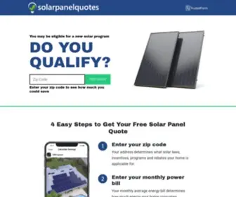 Solarpanelquotes.org(Personalized Home Solar Panel Savings Quotes) Screenshot