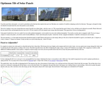 Solarpaneltilt.com(Optimum Tilt of Solar Panels) Screenshot