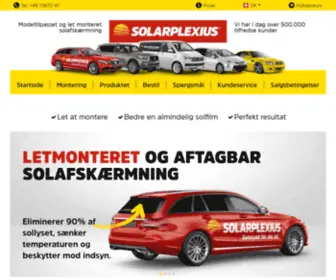 Solarplexius.dk(Solarplexius solafskærmning) Screenshot
