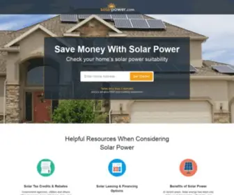 Solarpower.com(Solar Power Suitability Made Easy) Screenshot